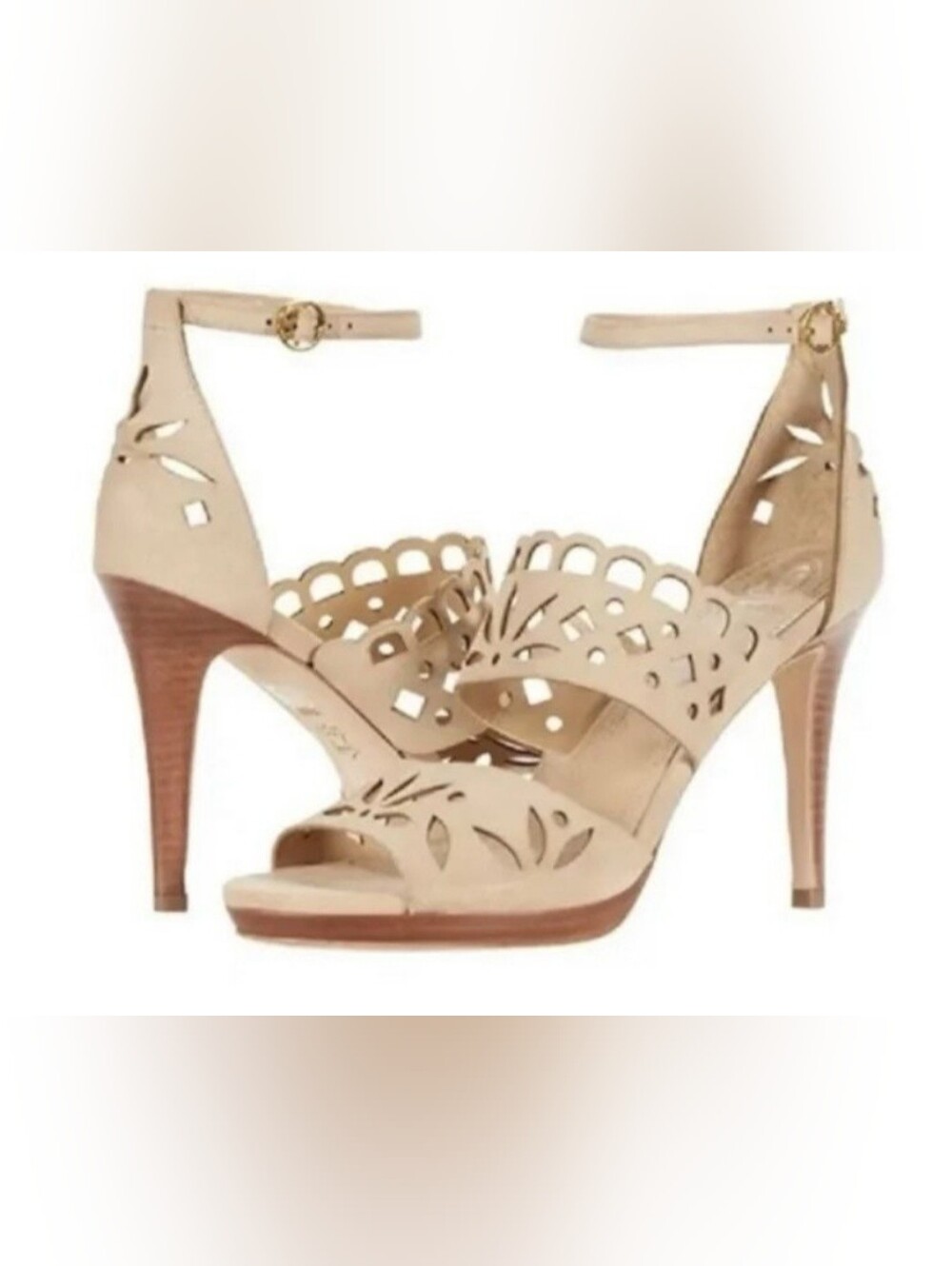 Tory Burch May 105mm Sandals Cream Suede - Size 9½